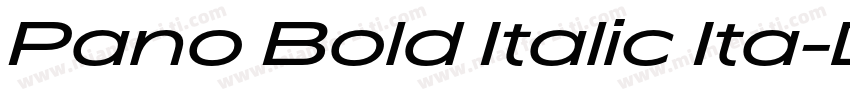 Pano Bold Italic Ita字体转换